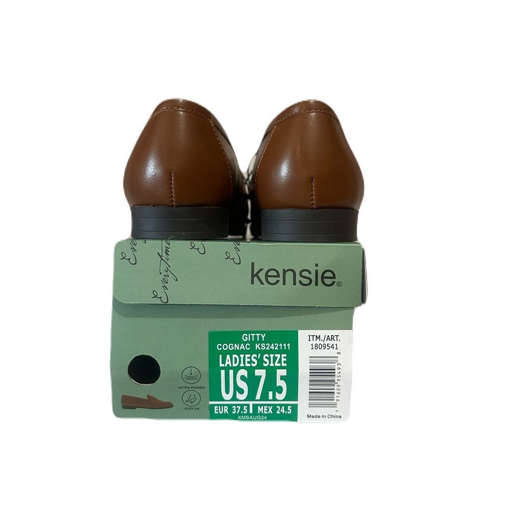 Kensie Ladies Penny Brown Leather Loafers - Picture 6 of 6